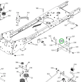 Husqvarna nyomatéktartó heveder K46 TC 238T, TC 242T fűnyírótraktorhoz robbantott ábra