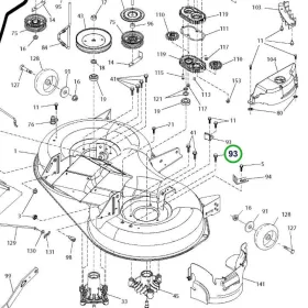 Husqvarna jobb fékkar 97 cm régebbi TC 138, TC 139T fűnyírótraktorhoz robbantott ábra