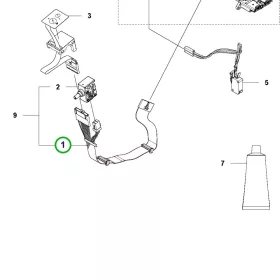 Husqvarna markolat kábelköteg 520iHD60, 520iHD70 sövényvágóhoz robbantott ábra