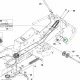 Husqvarna kormányrúd tartókonzol R 214TC, R 216T AWD, R 318X riderhez robbantott ábra