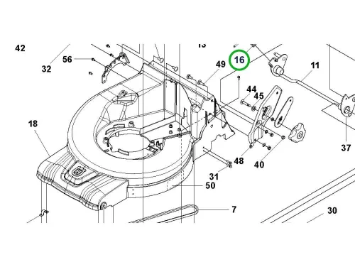 Husqvarna betétrugó vágóasztal LC 551VQ, LC 451S, LC 551SP fűnyíróhoz robbantott ábra