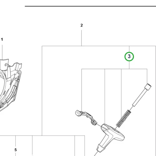 Husqvarna berántó fogantyú 540 XP Mark III láncfűrészhez robbantott ábra