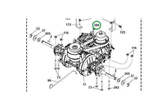 Husqvarna biztosítóanya 8 mm TS 138 fűnyírótraktorhoz robbantott ábra