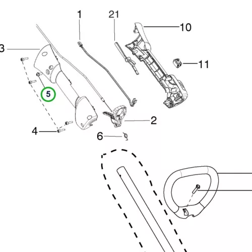 Husqvarna tengelycsavar 5. pozíció 129C, 129LK szegélyvágóhoz robbantott ábra