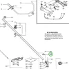 Husqvarna csavar 1/4 20 129R, 122R fűkaszához robbantott ábra
