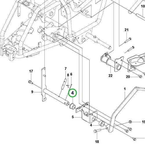 Husqvarna poliamid csapágy 25/30x20 R 112C, R 214TC riderhez robbantott ábra