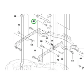 Husqvarna vágóasztal hátsó keresztrúd R 214TC, R 214C riderhez robbantott ábra