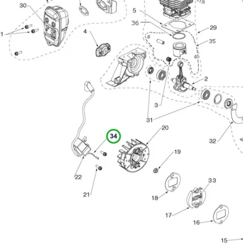 Husqvarna gázbowden komplett 129C, 129LK, 129R szegélyvágóhoz robbantott ábra