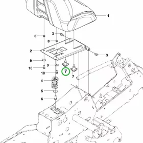 Husqvarna ülés kézigomb M8 R 214TC, R 216T AWD, R 214C riderhez robbantott ábra