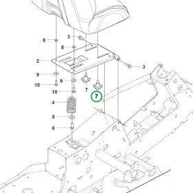 Husqvarna M8 gomb Tuflock ülésrögzítéshez R 214TC riderhez robbantott ábra