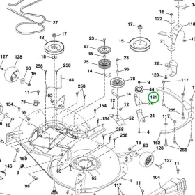 Husqvarna merevítőlemez jobb első CTH 184T, TC 342 fűnyírótraktorhoz robbantott ábra
