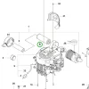 Husqvarna légszűrő Kawasaki motorhoz P 524X riderhez robbantott ábra