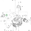 Husqvarna előszűrő Kawasaki motorhoz P 524X riderhez robbantott ábra