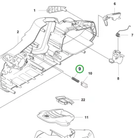 Husqvarna gázkar rugó 435i, 440i, 550i XP láncfűrészhez robbantott ábra