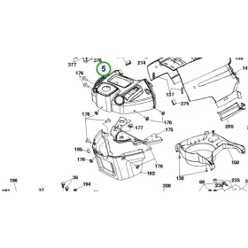 Husqvarna műszerfal fedél TS 138, TC 138, TS 142 fűnyírótraktorhoz robbantott ábra