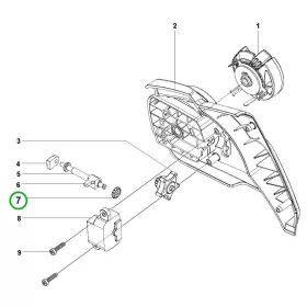 Husqvarna kuplungfedél gyűrű 120i, 225i, 230i láncfűrészhez robbantott ábra