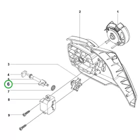 Husqvarna kuplungfedél tartó 120i, 225i, 230i láncfűrészhez robbantott ábra