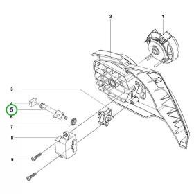 Husqvarna kuplungfedél tengely 120i, 225i, 230i láncfűrészhez robbantott ábra