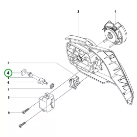 Husqvarna kuplungfedél persely 120i, 225i, 230i láncfűrészhez robbantott ábra