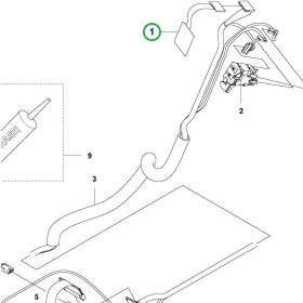 Husqvarna billentyűzet 3 gombos 536LiR szegélyvágóhoz robbantott ábra