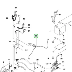 Husqvarna termosztát P 524 riderhez robbantott ábra
