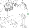 Husqvarna motor csavar M6x16 P 524X riderhez robbantott ábra
