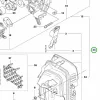 Husqvarna karburátor szűrőkompenzációs 555RXT, 555FXT fűkaszához robbantott ábra