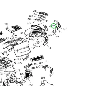 Husqvarna lámpa fényvisszaverő betét jobb TS 342 fűnyírótraktorhoz robbantott ábra