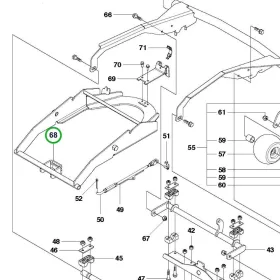 Husqvarna vágóasztal rögzítőkeret Combi 103, 112 R 418Ts AWD riderhez robbantott ábra