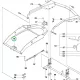 Husqvarna vágóasztal rögzítőkeret Combi 122 R 422Ts, P 524EFI riderhez robbantott ábra