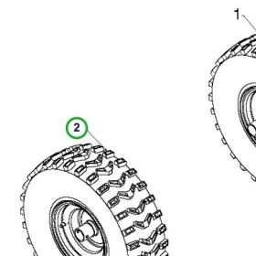 Husqvarna kerék 15x5.0 jobb ST 224, ST 227, ST 227P hómaróhoz robbantott ábra