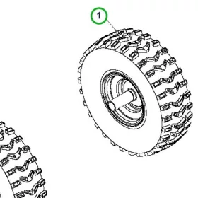 Husqvarna kerék 15x5.0 bal ST 224, ST 227, ST 227P hómaróhoz robbantott ábra