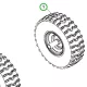 Husqvarna kerék 15x5.0 bal ST 224, ST 227, ST 227P hómaróhoz robbantott ábra