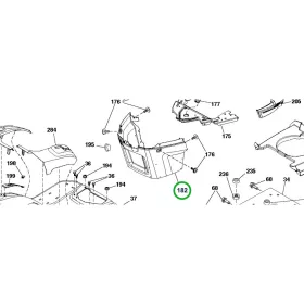Husqvarna alsó műszerfal tempomat nélkül TC 142 fűnyírótraktorhoz robbantott ábra