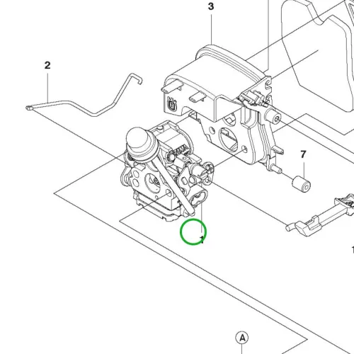 Husqvarna karburátor 14 mm 120 Mark II, 235, 236, 240 láncfűrészhez robbantott ábra