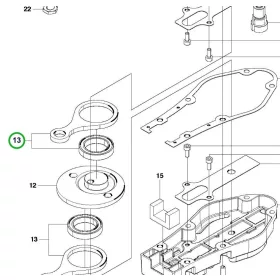 Husqvarna hajtótengely új kivitel 226HD75S, 226HS99S sövényvágóhoz robbantott ábra