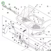 Husqvarna pedálgumi P 520DX, P 525DX, P 535HX riderhez robbantott ábra