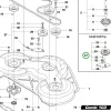 Husqvarna szíjfeszítő kar 30 mm régebbi Combi 112 P 524 riderhez robbantott ábra