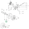 Husqvarna kuplungdob 3/8" 7 fogas 365, 372 XP láncfűrészhez robbantott ábra