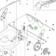 Husqvarna szervizfedél LC 247i, LC 347iVX, LC 353iVX fűnyíróhoz robbantott ábra