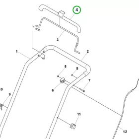 Husqvarna fogantyú fogó LC 551VQ, LC 247, LC 347V fűnyíróhoz robbantott ábra
