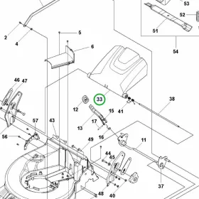 Husqvarna hátsó ajtó 51 cm benzines LC 551VQ, LC 451S fűnyíróhoz robbantott ábra