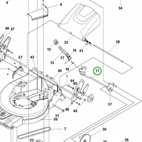 Husqvarna hátsó tengely 5 mm karral LC 551VQ, LC 451S fűnyíróhoz robbantott ábra
