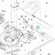 Husqvarna hátsó tengely 5 mm karral LC 551VQ, LC 451S fűnyíróhoz robbantott ábra
