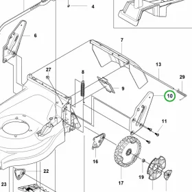 Husqvarna kéztámasz bal LC 247i, LC 347iVX, LC 347V fűnyíróhoz robbantott ábra