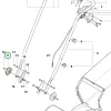 Husqvarna fogantyúrögzítő LC 247i, LC 347iVX, LC 353iVX fűnyíróhoz robbantott ábra