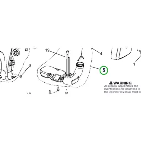 Husqvarna üzemanyagtartály készlet 129C, 129LK szegélyvágóhoz robbantott ábra