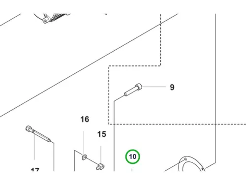 Husqvarna olajcső 530iP4, 530iPT5 ágvágóhoz robbantott ábra