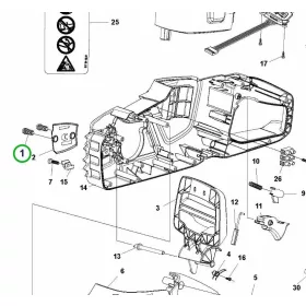Husqvarna házcsavar 1. pozíció 120i, 225i, 230i, 240i láncfűrészhez robbantott ábra
