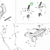 Husqvarna kezelőkar ST 224, ST 227, ST 227P hómaróhoz robbantott ábra